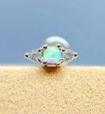 Critter Collection Round Opal With CZ Wings